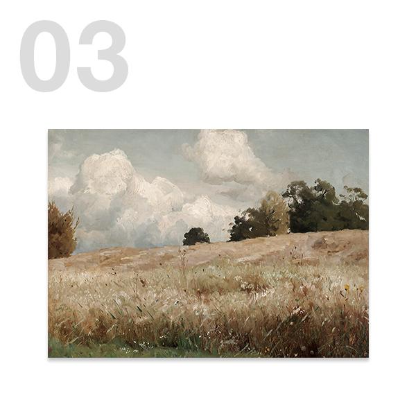 Sky Vase Canvas Painting Wall Art Pictures Vintage Posters and Prints for Living Room Decor American Style Calm Country Field