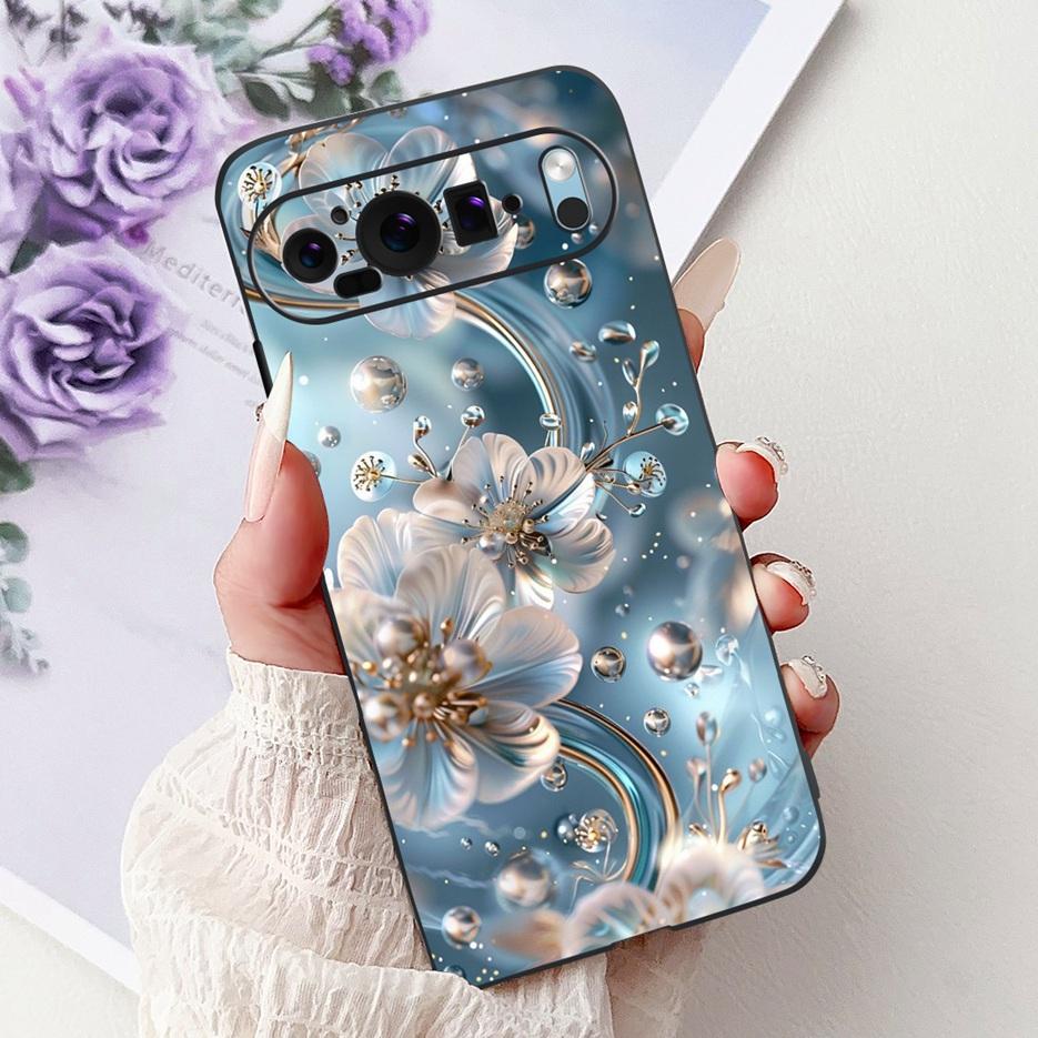 Custodia per Google Pixel 9 Pro Custodia Pixel9A Fiori Colorati Cover Dipinta Custodia Morbida in Silicone per Telefono per Google Pixel 9A Pixel9 Pro Guscio
