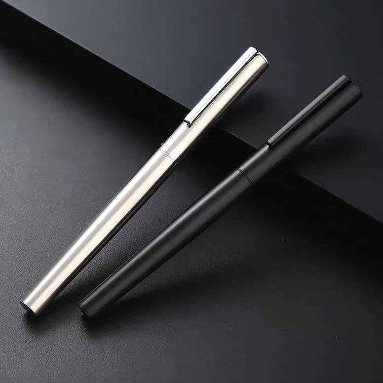 JinHao 35 Mysterious Black Steel Fountain Pen Gift Set for Calligraphy and Artistic Writing