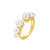 Exquisite Pearl Open Cat Claw Pearl Ring, Fashionable and Simple New Women's Niche Design Sense of High-end Ring