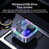 FM Transmitter Multifunctional Car MP3 Player Dual Electronic 5.0 Car PD Fast Charging Bluetooth Type-C 36W Port J1S3