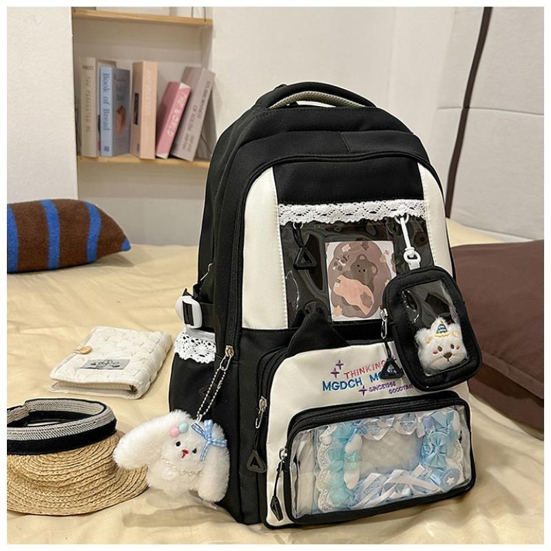 New fresh and sweet candy color bar junior high school students lightweight large capacity backpack
