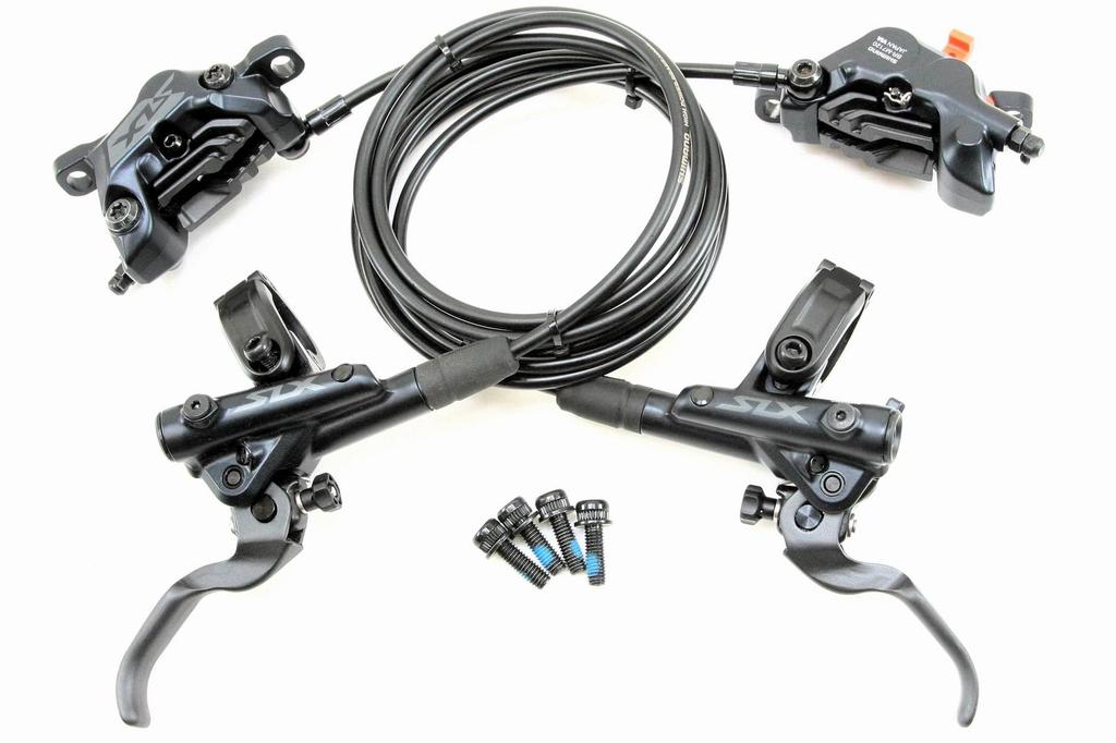SHIMANO Deore SLX High Performance Hydraulic Disc Brake No Rotor Front and Rear Set Black 4-pot 4-piston BL-M7100 BR-M7120