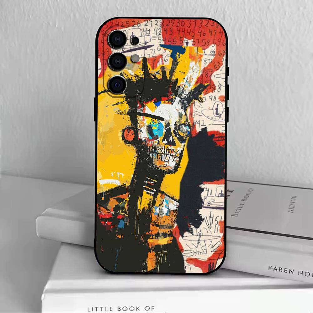 D-Graffiti Characters Phone Case Black Silicone Soft For Samsung S25,S24,S21,S22,S23,S30,Ultra,S20,Plus,Fe,Lite