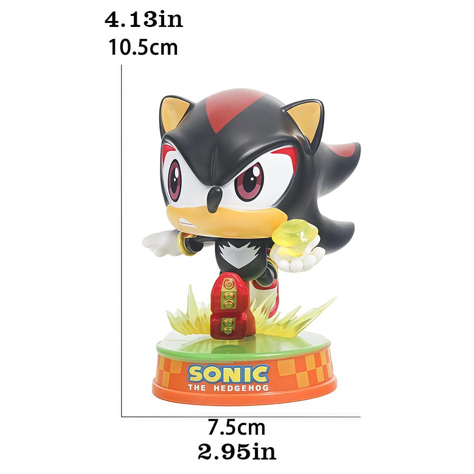 

In Stock 11Cm Sonic Character Toy - Pvc Anime Hedgehog Shadow Tail Action Doll Model Kids Animal Birthday Gift (As shown-17563)-