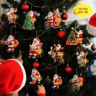 Acryl Weihnachtsmann Weihnachtsbaum Schmuck Schlüsselanhänger Geschenk