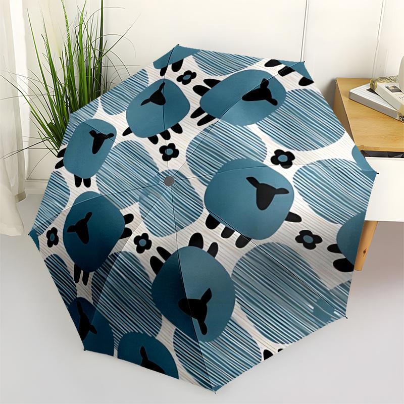 1pc Sheep PatternAutomatic Open/close Umbrella, 8-Rib sturdy structure, Portable Travel Umbrella, Parties, Everyday Usec25
