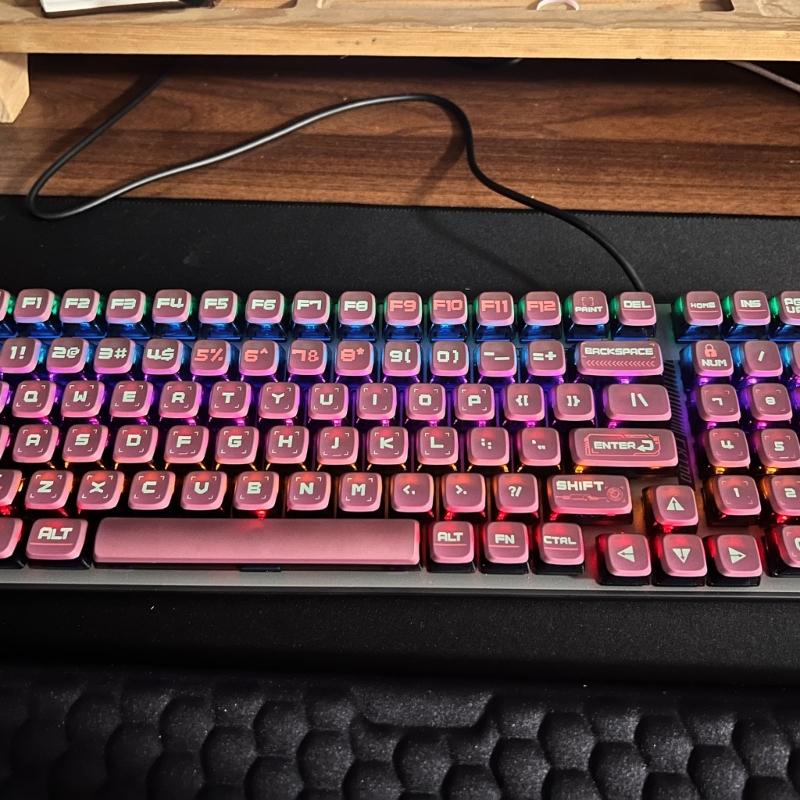 XDA Height 128Keys Keycaps Set In Gradual Change Color Cyber Type Keycap Enhances Typing For Mechanical Keyboards