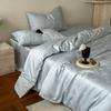 4-Piece Luxury Jacquard Ice Silk Cooling Comforter Set - Elegant Bedding Collection