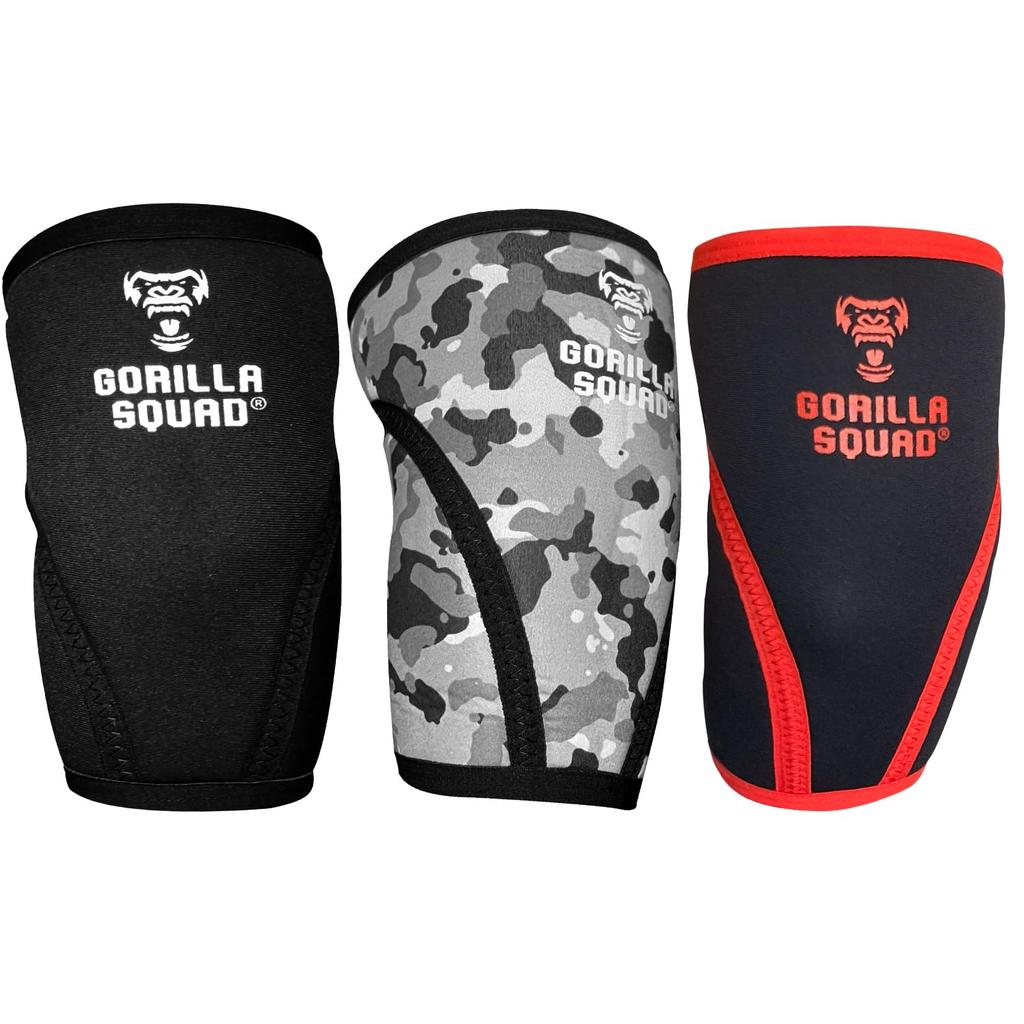 GORILLA SQUAD Elbow Sleeves [Supports Form Stability] Strength Training Elbow Support Set (Left and Right) Weight Training Weightlifting M Red