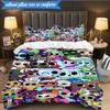 3PCS Cartoon Characters Dandy Collage Bedding Set,Including 1pc Duvet Cover And 2pcs Pillowcases Perfect for Bedroom, Dormitory, Fan Christmas gift