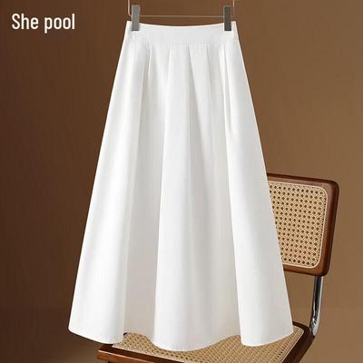 Dames High-Waist Geplooide A-lijn Rok