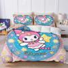 Kuromi Sanrio Kerstcadeaus Dekbedovertrek Set Beddengoed Dekbed Sets King Size 3D Kinderbeddengoed Set 3-Delig Thuis