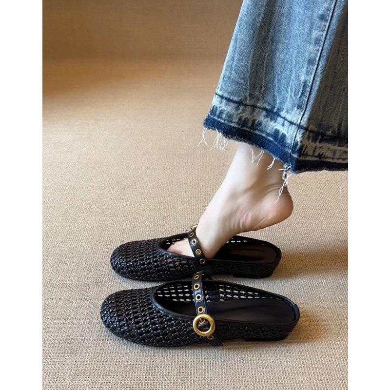 Baotou Half Slippers Women's Summer Wear Hole Shoes Sandals One Pedal Lazy Shoes
