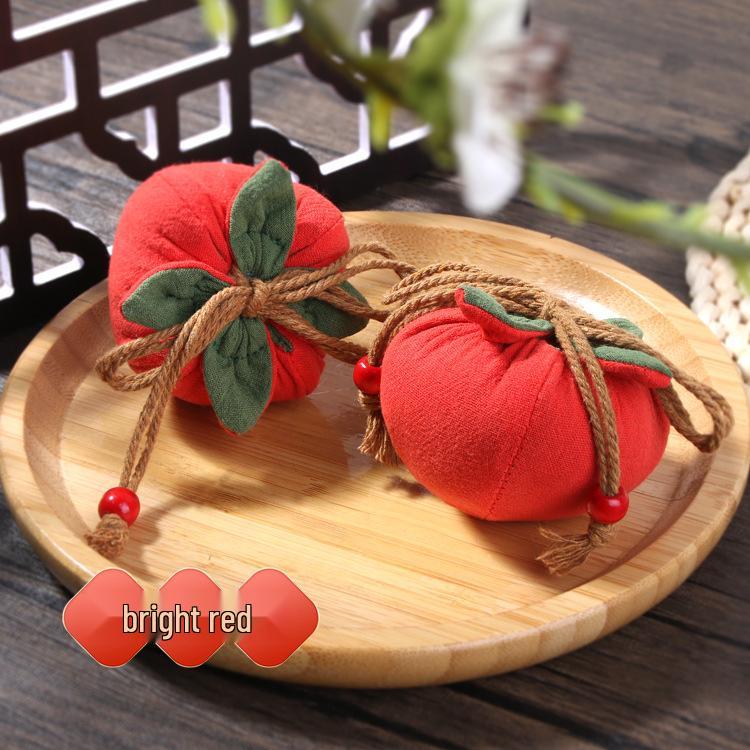Year of the Horse Persimmon Ruyi Sachet Lucky Bag - Scenic Souvenir Car Ornament 7*10cm Empty Bag