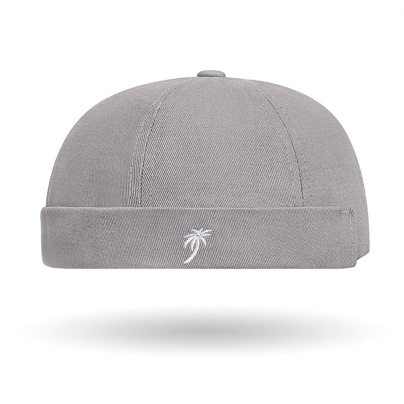 Embroidered Coconut Tree Hip-hop Tang Hat Retro Artistic Youth Landlord Hat Outings Without Brim Watermelon Hat