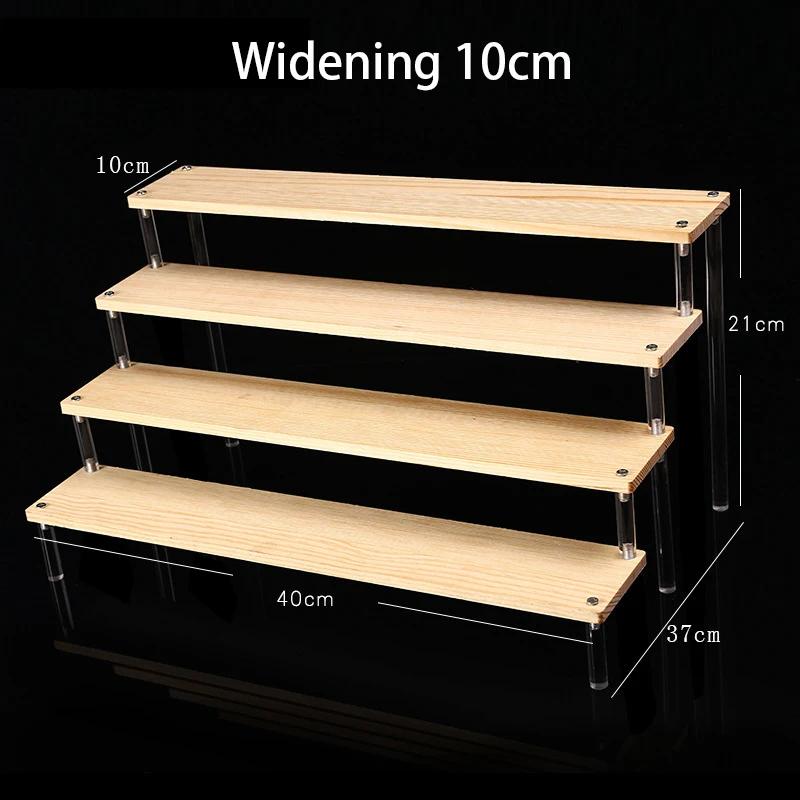 Acrylic Wooden Display Riser Stand for Funko POP Figures,Earring Ring Holder Cupcake Stand,Perfume Stand Organizer Display