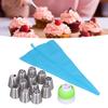 14Pcs Piping Tip Set Easy Cleaning Smoothing Surfaces Flower Frosting Tip for Decorating Cakes Cupcakes Fondant Muffins