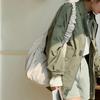 High-quality Bargain Price New Pastoral Style Pleated Lace Shoulder Strap Canvas Large Capacity Women's Single Bag Tote