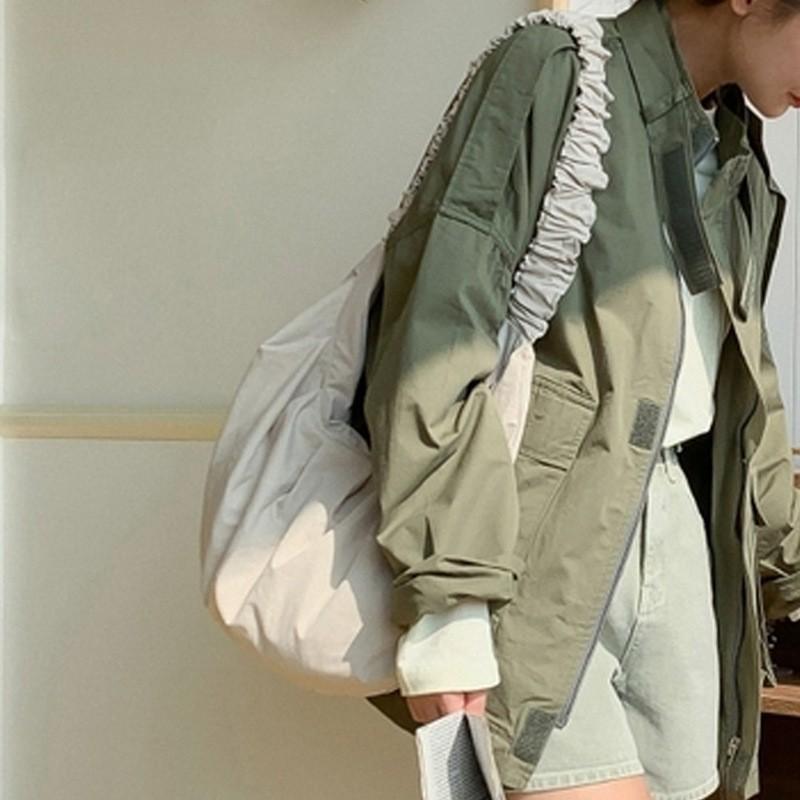 High-quality Bargain Price New Pastoral Style Pleated Lace Shoulder Strap Canvas Large Capacity Women's Single Bag Tote