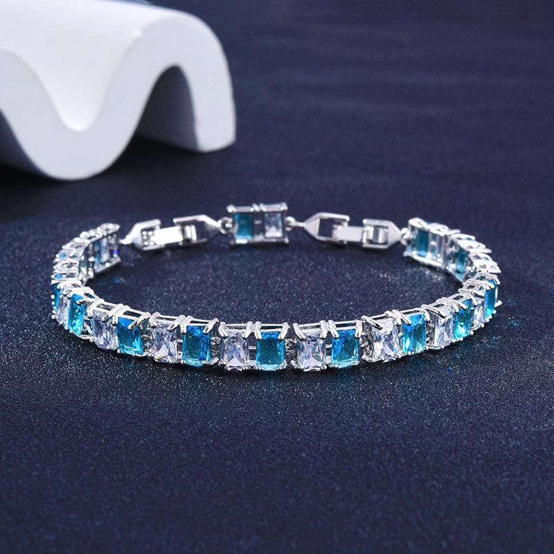 Crystal Zircon Women'S Bracelet, Diamond-Encrusted Bracelet Women, Gift Colored Treasure.