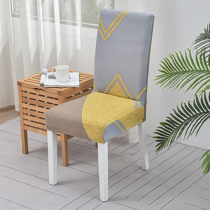 Dining Room Chair Covers Set, Stretch Printed Parsons Chair Slipcovers Spandex Removable Washable Kitchen Chair Protector Cover for Dining Room, Hotel