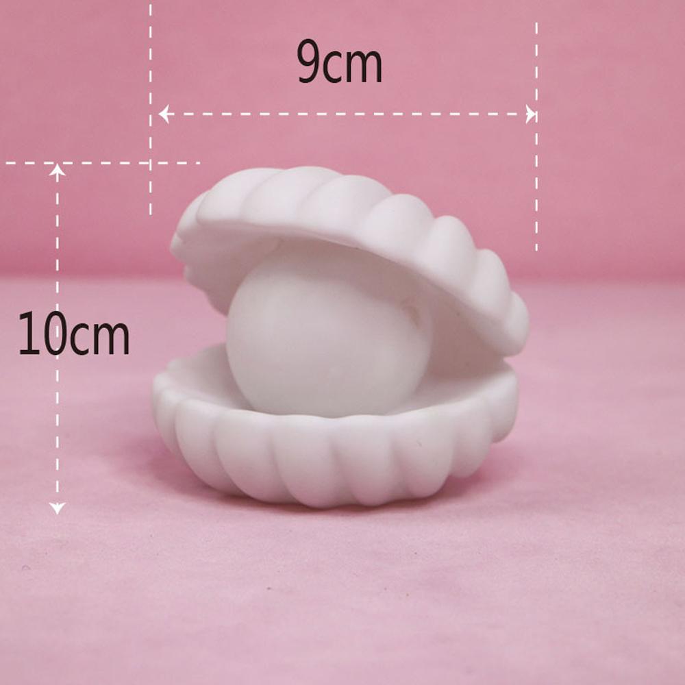 Neu Keramik Shell Perle LED Nachtlicht Streamer Fee Shell Nordic Nacht Lampe Nacht Wohnkultur Schlafzimmer Nacht