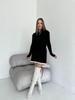 European & American Casual Long Sleeve Knit Sweater and Short Skirt Two-Piece Set for Women