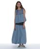 Partimento Woman 2-Way Puff Maxi Skirt_Pastel Blue