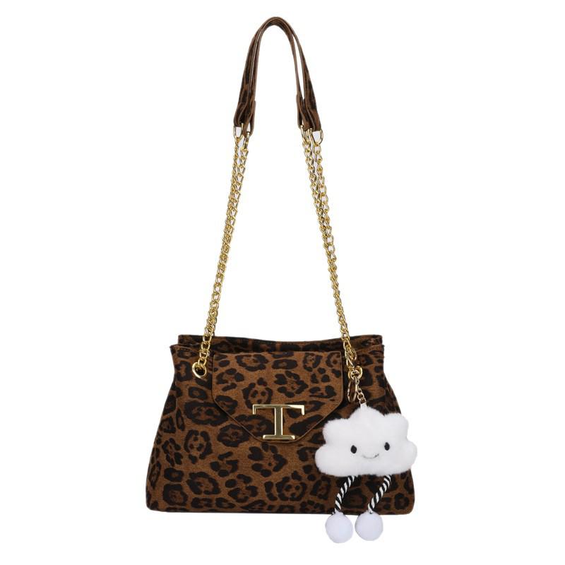 

2025 Autumn Retro Leopard Print Chain Shoulder Bag: European & American Light Luxury Crossbody for Women Without Pendant 34¥ леопардовий/коричневий