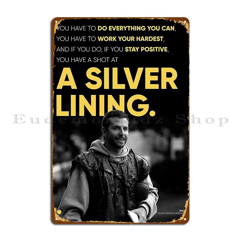 The Silver Linings Playbook Metal Signs Customized Cinema Club Wall Decor Cinema Tin Sign Poster 20x30cm(7.8x11.8inch)