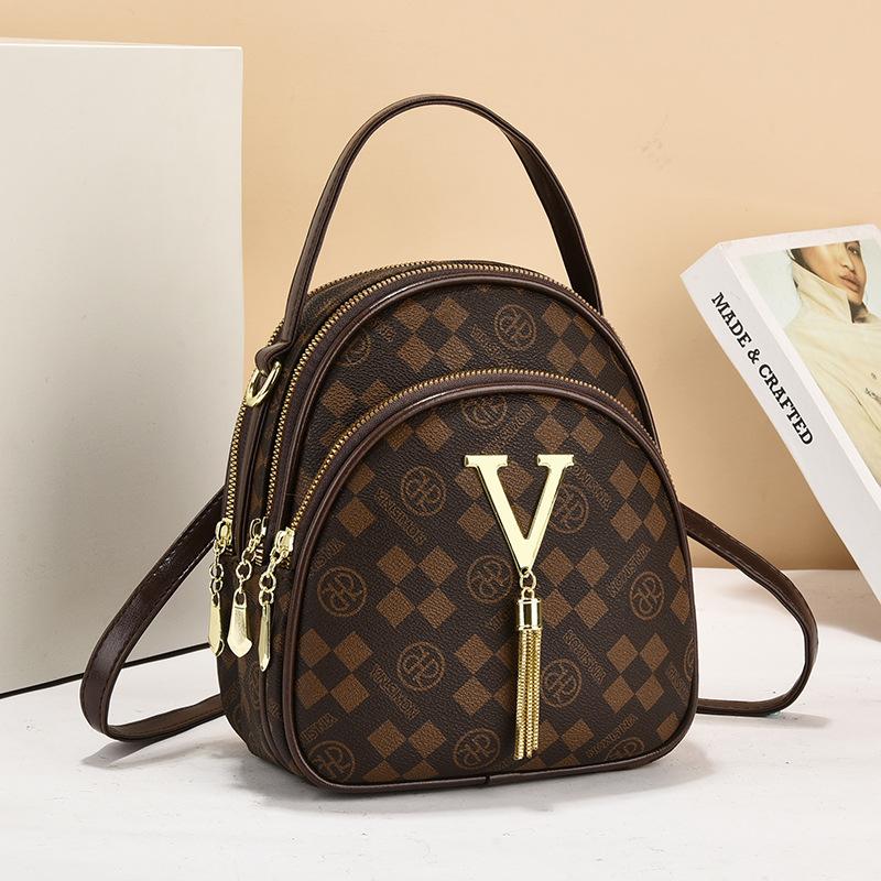 

Женский рюкзак 2025 новый модный ПУ сумка с цветами на плечо сумка-мессенджер универсальный маленький рюкзак женская сумка