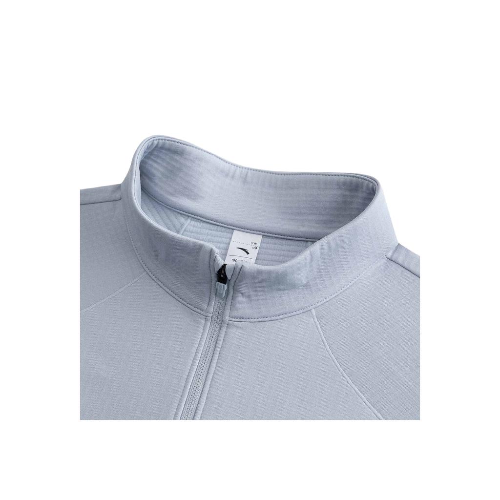 Anta Running Series 2025 Winter Long Sleeve Knitted T-Shirt Men Tops Frost-Tower-Gray 952545402-1