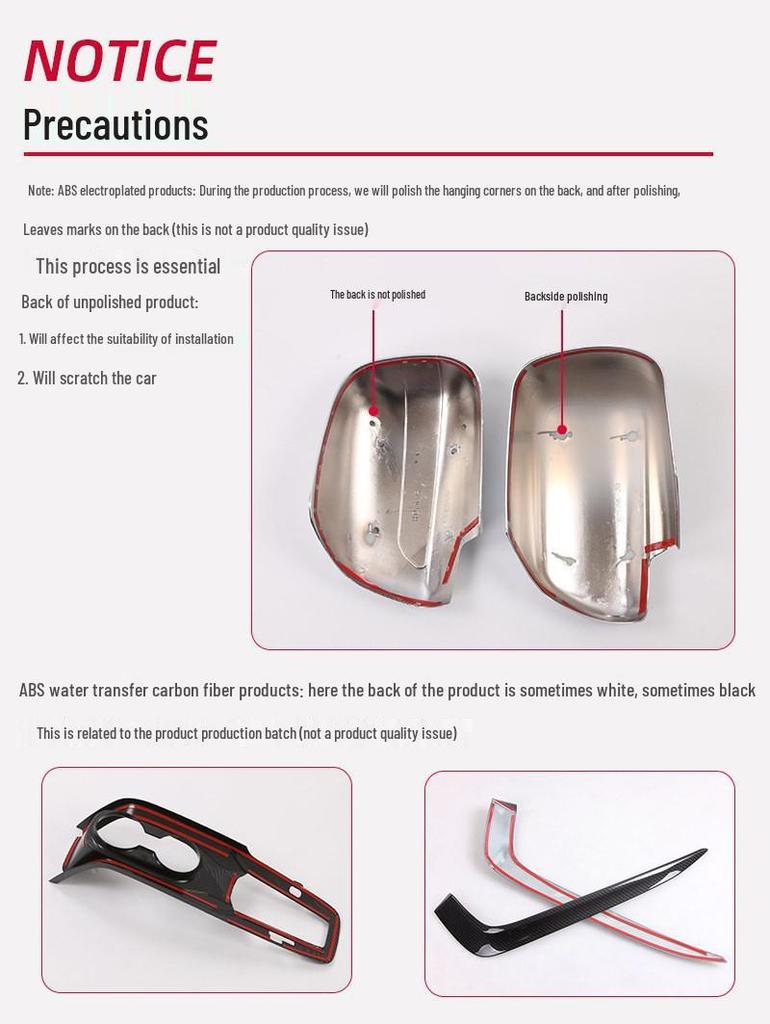 Upgraded Parts for 2018 Mitsubishi Eclipse Cross: Door Handles, Cups, Fuel Cap, Mirrors