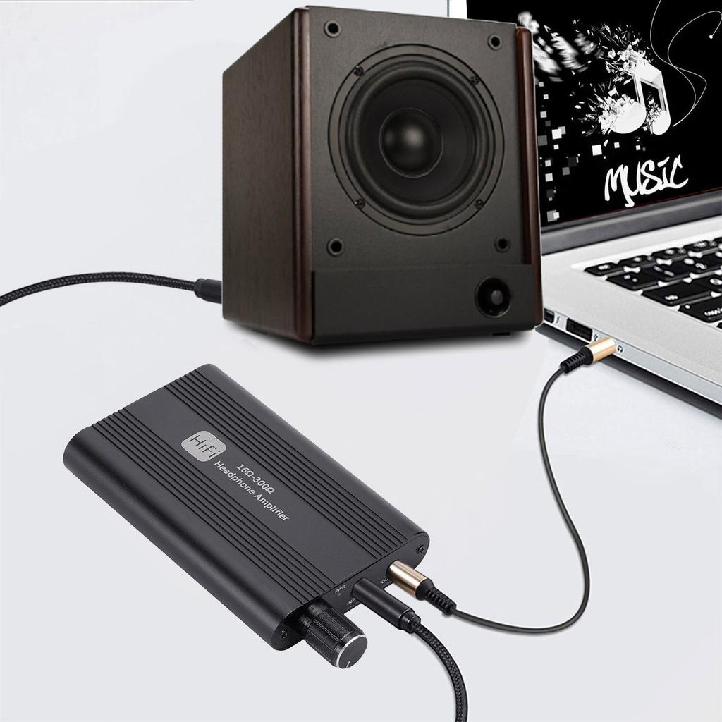 Portable Headphone Amplifier, Aluminum Alloy Hi Fi   Amp with 1500mAh Battery, 3.5mm   for Smartphone PC, 8H  , Christmas Gift for Musi