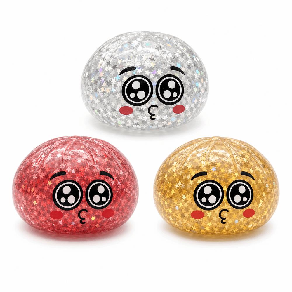 with Steamer Steamed Stuffed Bun Squeeze Pinch Le Glitter Squeeze Toy Home Decoration