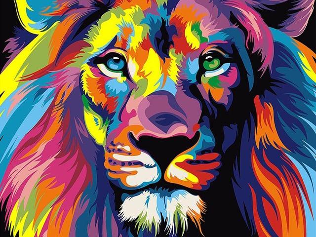 Full Square Diamond Embroidery Cat Dog Animal Wolf Diamond Mosaic Lion Needlework Painting Kits DIY Handmade Hobby