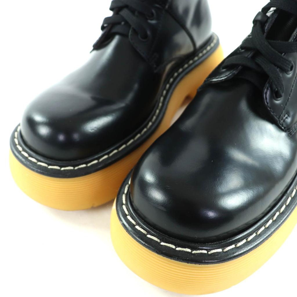 Tolle BOTTEGAVENETA Stiefel schwarzes Leder Damen 37.5 Gebraucht