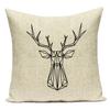 Simple Black White Cushion Animal Letters Coffee Home Polyester Pillowcase Car Sofa Home Decorative Throw Pillow Covers