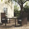 Day and Night - Day and Night Garden Dining Set 3 Pieces Brown Synthetic Rattan