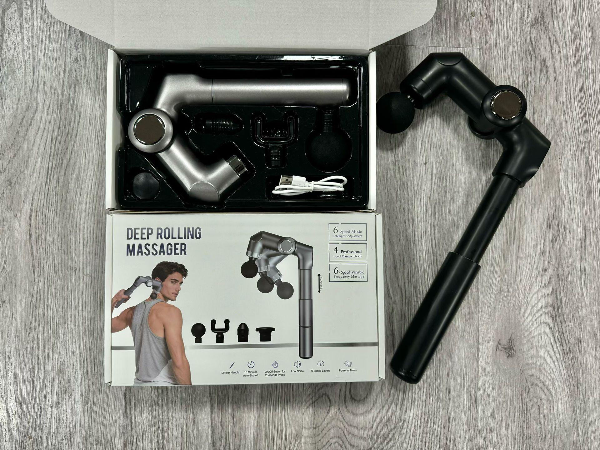 Foldable Cross-Angle Electric Fascia Gun for Deep Muscle and Cervical Massage