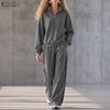 Tute Casual da Donna a Due Pezzi Completi con Felpe a Manica Lunga e Pantaloni a Gamba Larga Abbigliamento da Casa