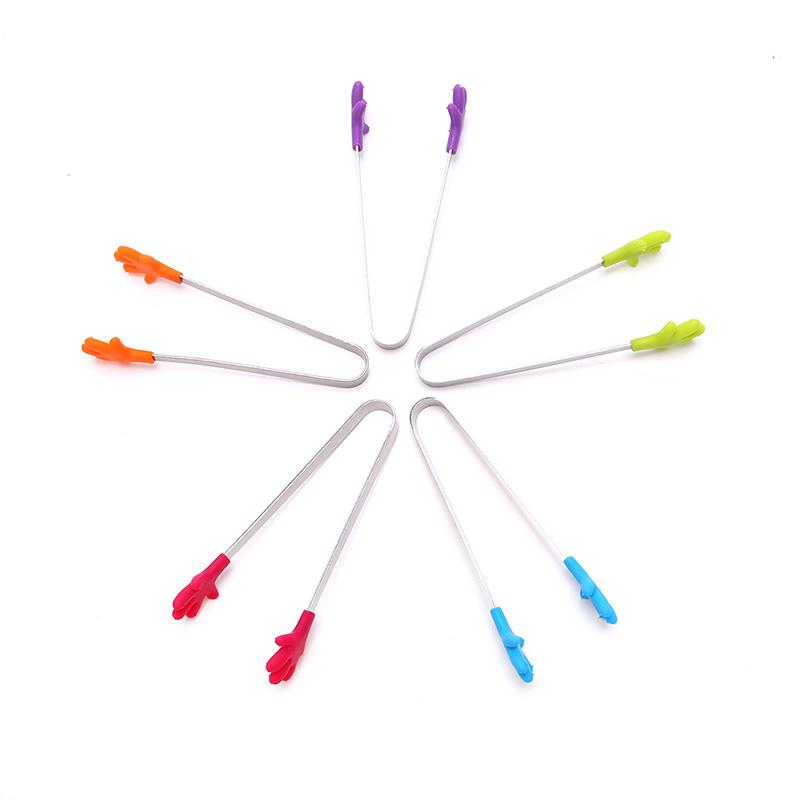 Mini Silicone Food Clip Non Slip Ice Square Coffee Sugar Bbq Tong Kitchen Tool