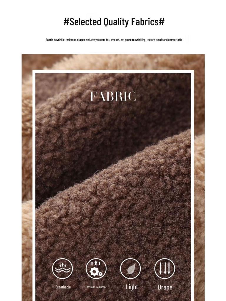 Women's Granular Fleece Vest for Middle-Aged & Elderly - Coffee Color, Sleeveless, Plus Velvet for Spring, Autumn, and Winter