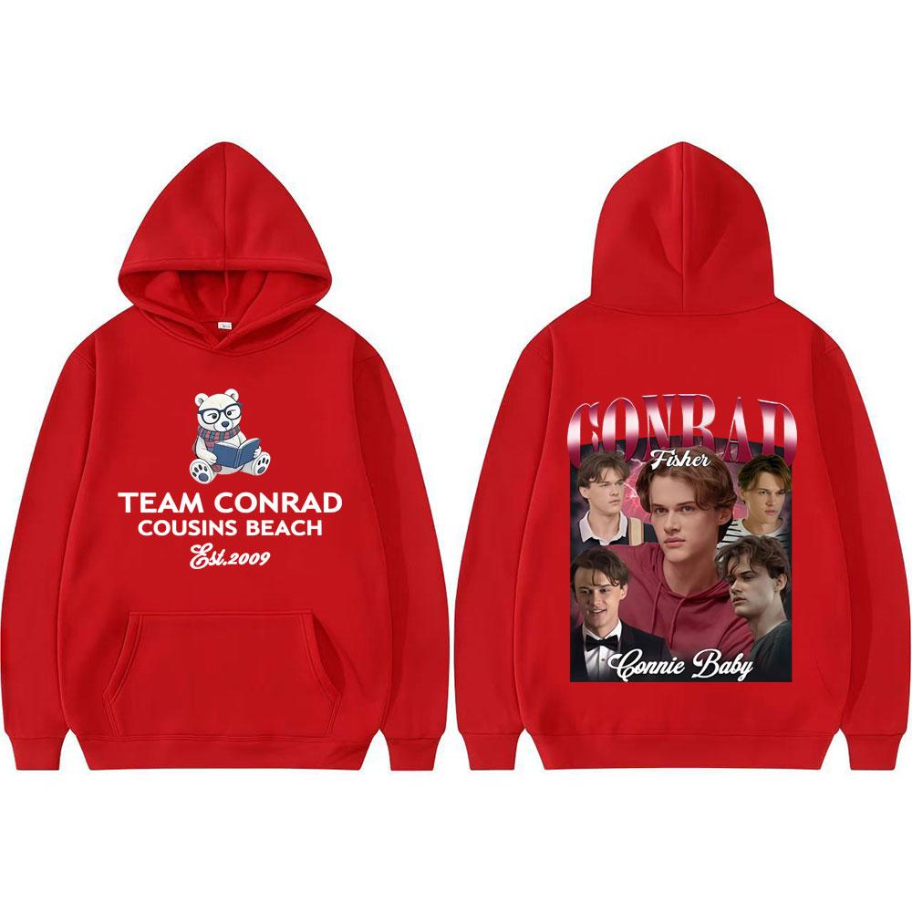 Team Conrad Cousins Beach Sweatshirt I Turned Pretty Movie Y2k Conrad Fisher Hoodies Men Women Oversized Loose Hoodie Streetwear