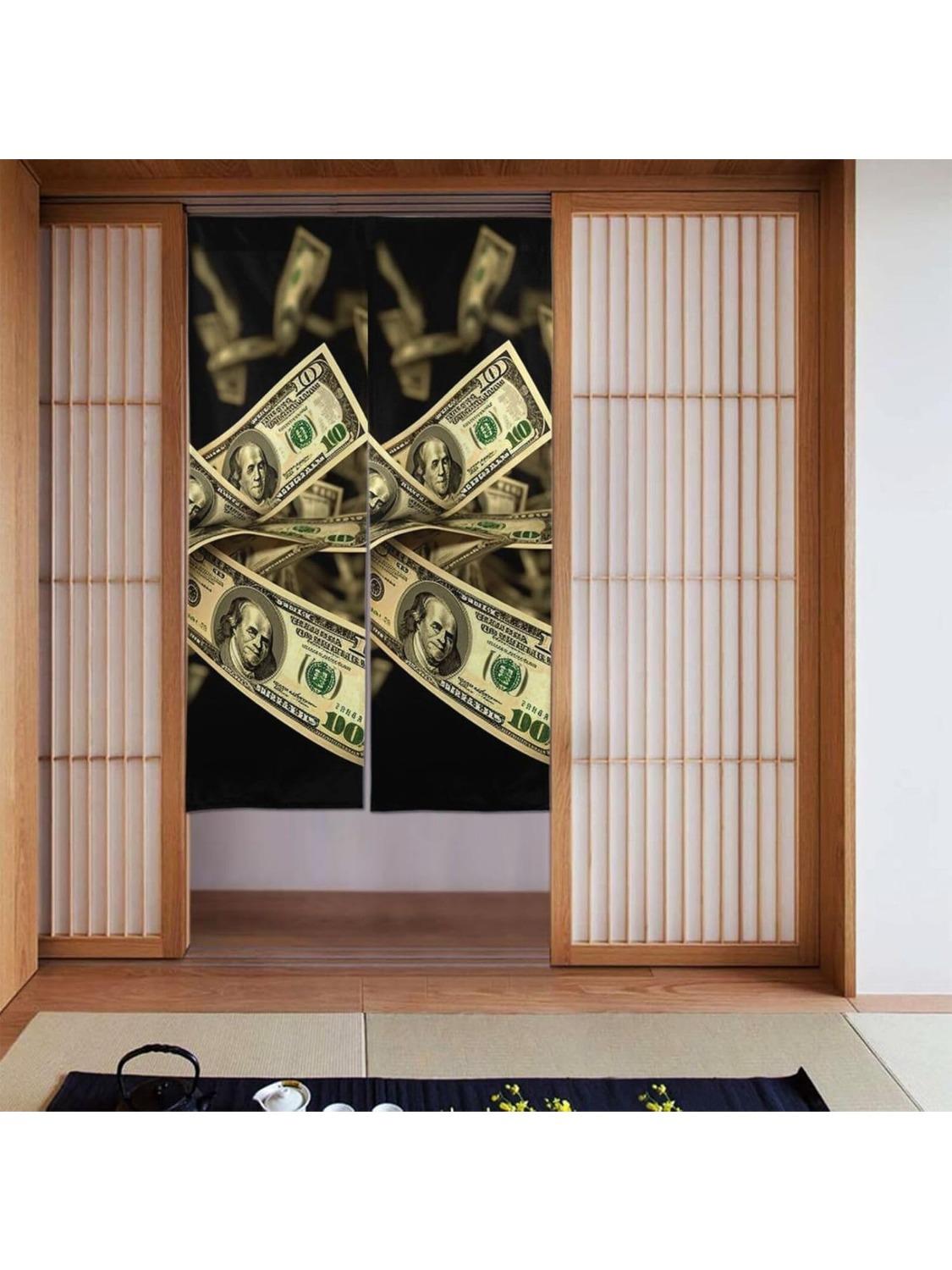 

Dollar Sign Money Print Door Curtain Japanese Style Door Curtains Curtains Door Tapestry For Room Decoration W60H190(CM)-1 Pcs