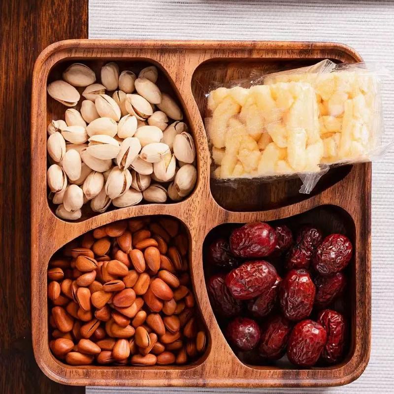 Solid Walnut Wooden Bowl – Creative Salad & Fruit Bowl for Home Storage & Decor