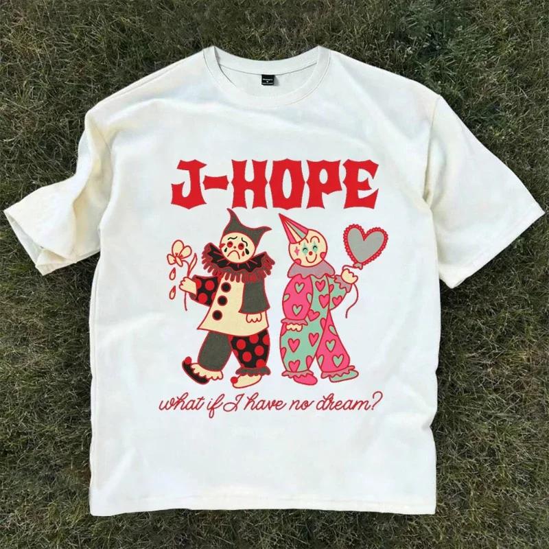 J-Hope Hope on The Stage Tour Tshirts Graphic Print T-shirts Men Women Fashion Hip Hop Cotton Tshirt Casual Short Sleeve T Shirt