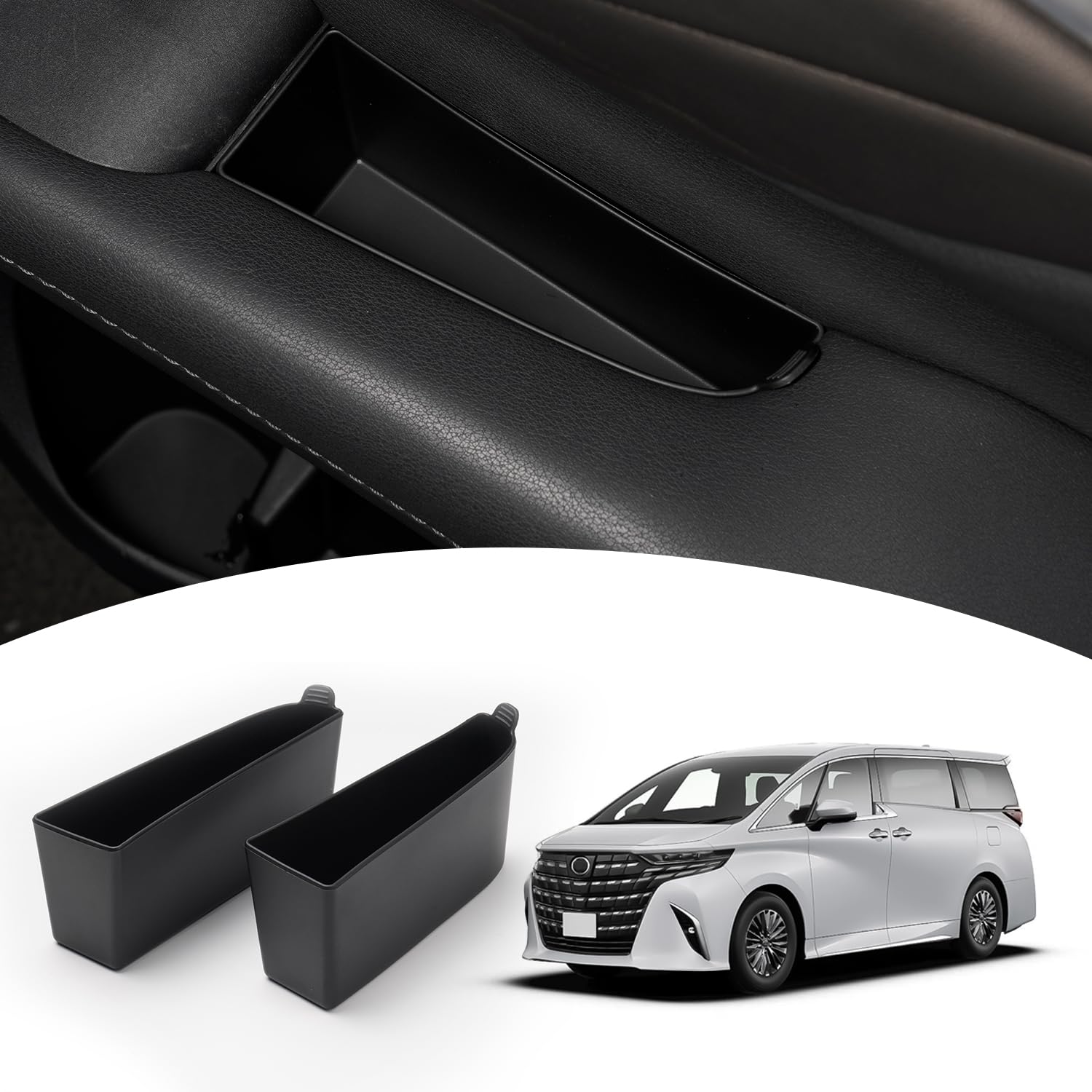 

Mozan Toyota Alphard 40 Серия Vellfire 40 Серия Карман для дверной ручки, Июнь 2023, Существующий Toyota Alphard 40 series чёрный