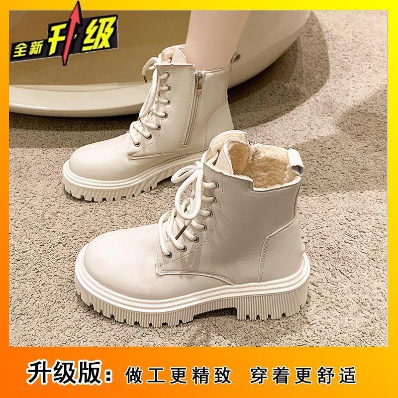 British Martin boots women's 2025 autumn and winter new retro thick-soled velvet fashion versatile popular women's boots